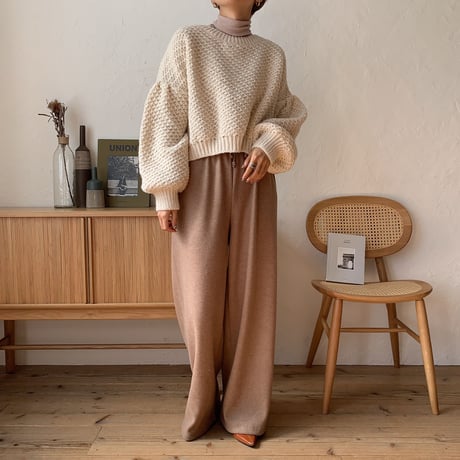 《予約販売》knit easy pants/2colors_np0295