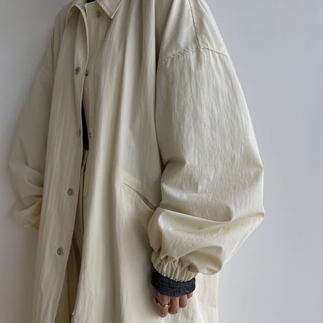 【nokcha original】s/s long coach jacket/ivory_no0285