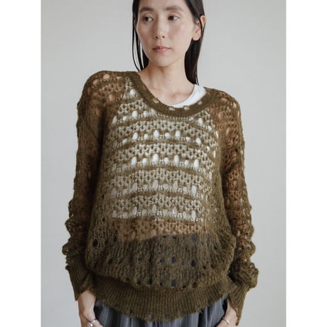 《予約販売》crochet low gauge knit tops/2colors_nt2406