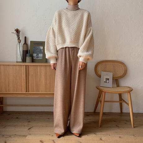 《予約販売》knit easy pants/2colors_np0295