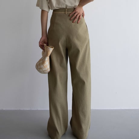 【nokcha original】piping pants/khaki_np0593