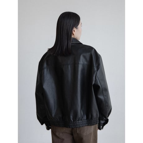 《予約販売》vintage like  fake leather jacket/2colors(unisex)_no0469