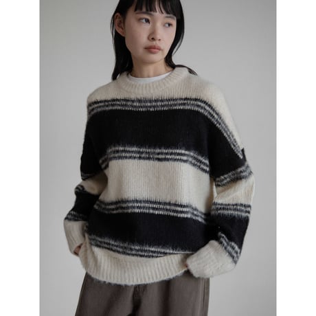 《予約販売》mulch border knit pullover/2colors_nt2195