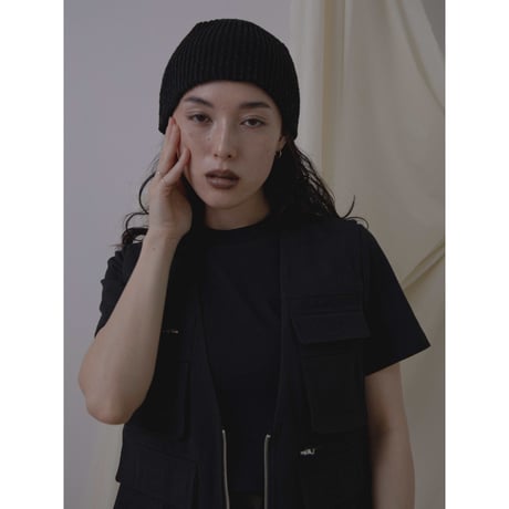 - AUTHENTIC series - mannish twill vest/black_an0008