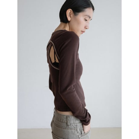 《予約販売》cover stitch back accent tops/3colors_nt2557