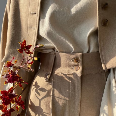 【nokcha original】half minimal jacket/beige_no0148