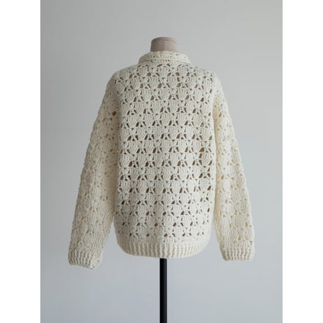 《予約販売》crochet over knit cardigan_no0435