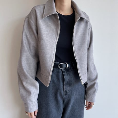 《予約販売》material croped jacket/2colors_no0350