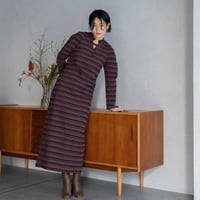 【nokcha original】jacquard lady dress/burgundy_nd0118