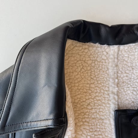 《予約販売》boa liner eco leather jacket_no0338