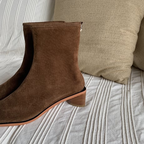 《予約販売》suède wood heel boots_na0206