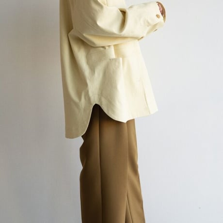 【nokcha original】twill over jacket/light yellow_no0199