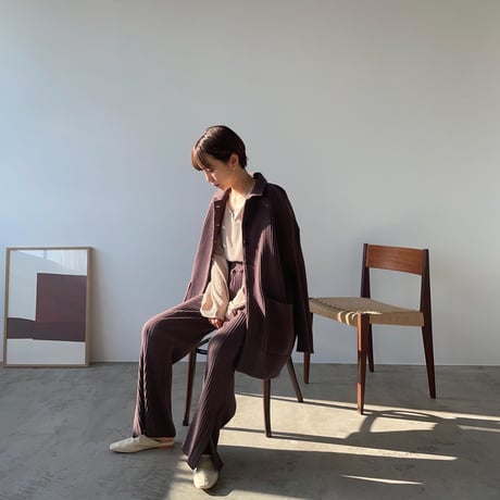 【nokcha original】over lib jacket/deep purple_no0151