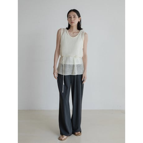 《予約販売》unique tuck wide pants/2colors_np1117