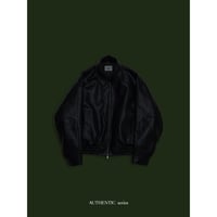 - AUTHENTIC series - throat latch fake leather jacket/black_an0018