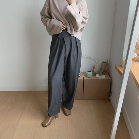 ✳︎予約販売✳︎wrap crop pants/2colors_np0062