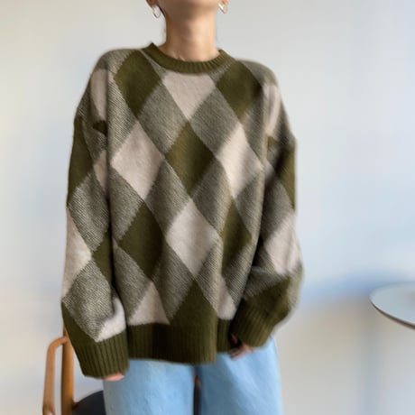 《予約販売》argyle soft knit/2colors_nt1121