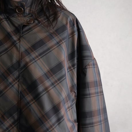 【nokcha original】quality over check coat_no0200