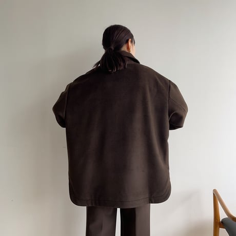 【nokcha original】twill shirt jacket/deep brown_no0247