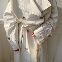 【NOKCHA  original】over trench coat /ivory_no0005