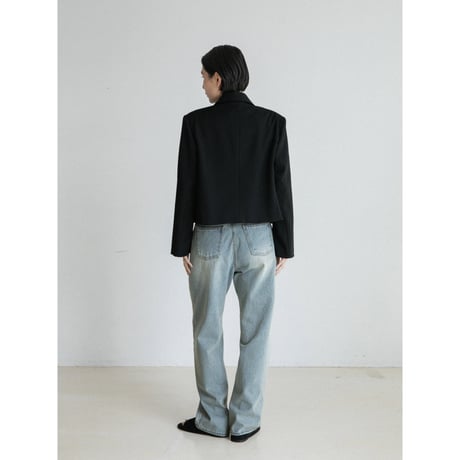 《予約販売》double zip minimal jacket/2colors_no0531