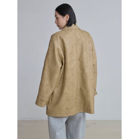 《予約販売》soft fake leather jacket/2colors_no0512