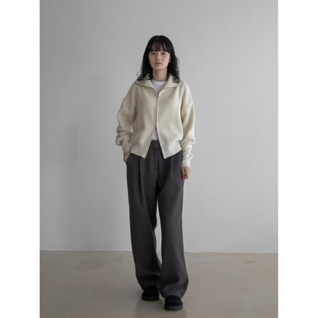 《予約販売》quality zip knit cardigan/2colors_no0398