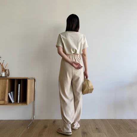 【nokcha original】jacquard slit hem pants_np0560