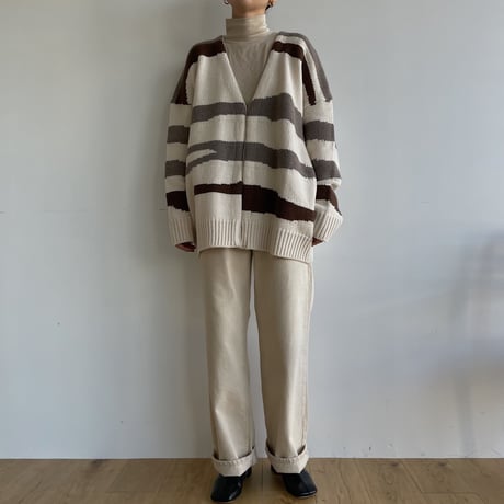 【nokcha original】ennui knit cardigan/ivory_nt1501