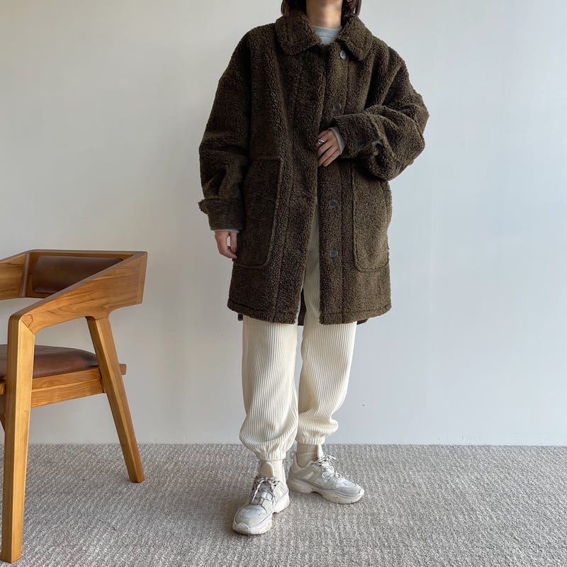 nokcha original】boa mouton jacket/khaki_no0187