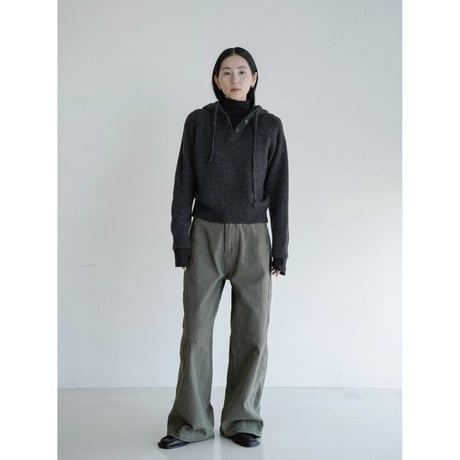 《予約販売》henley neck raglan knit hoodie/2colors_nt2458