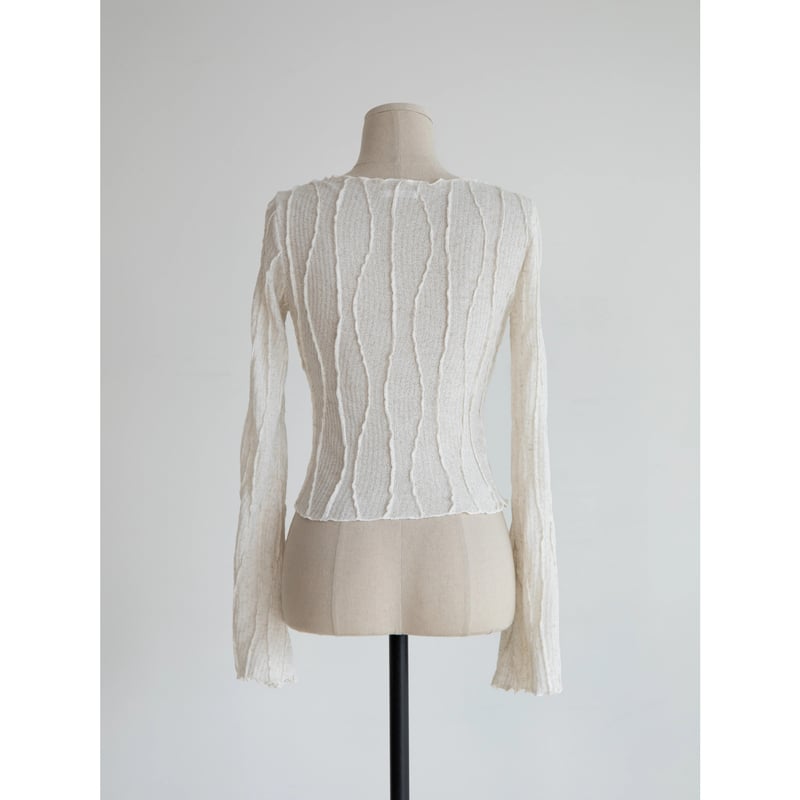 トップス andequal sheer pattern knit sheer pattern knit – andequal