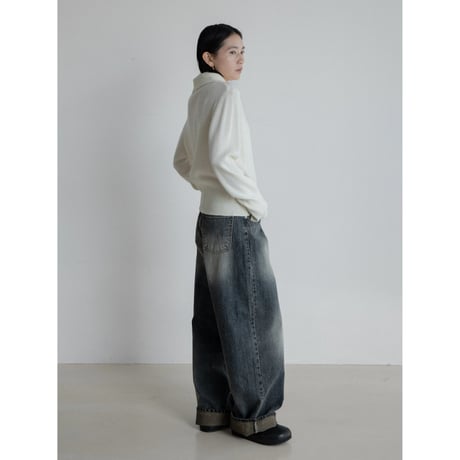 《予約販売》accent vintage like oval jeans_nj0117