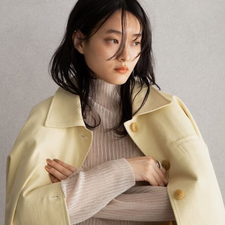 【nokcha original】twill over jacket/light yellow_no0199