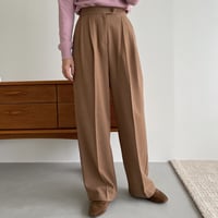 《予約販売》quality worm tuck pants/3colors_np0506