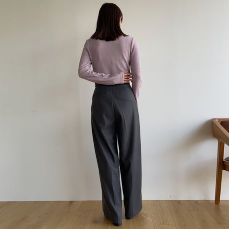 《予約販売》material tuck wide pants/3colors_np0711
