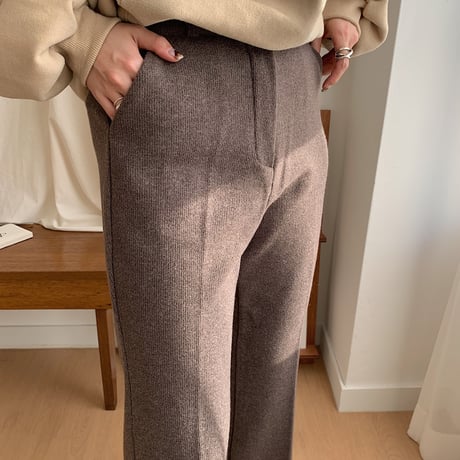 ✳︎予約販売✳︎stretch slit slacks pants/2colors_np0118