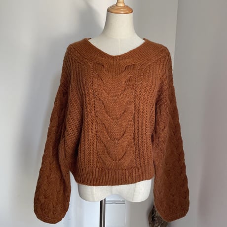 《予約販売》detail cable knit/2colors_nt0783