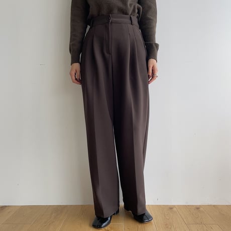 【nokcha original】relaxy pants/deep brown_np0694