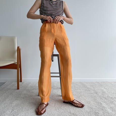 【nokcha original】quality sheer pants/light orange_np0416
