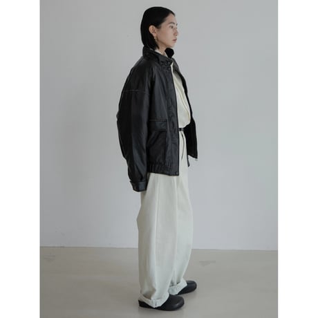 《予約販売》rich mannish oval pants/ ivory_np1073