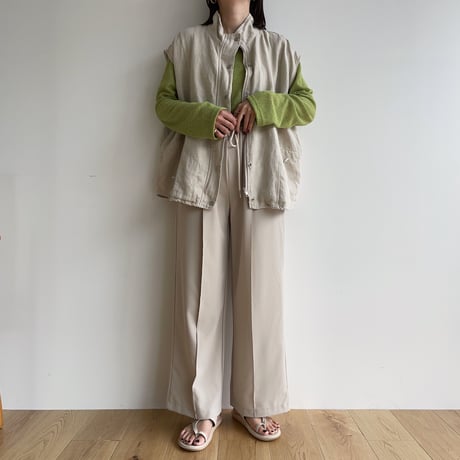 《予約販売》linen military vest_nt1333