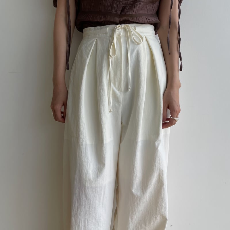 nokcha original】string washer oval pants/2colo
