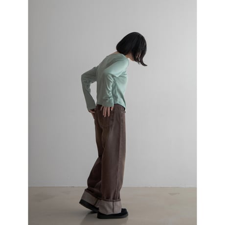 《予約販売》washing brown jeans_nj0108