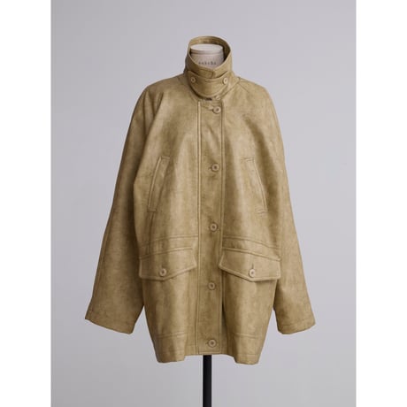 《予約販売》soft fake leather jacket/2colors_no0512