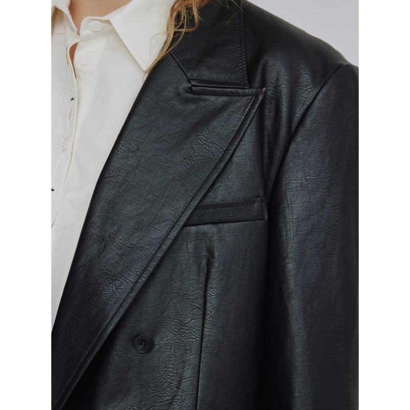 AUTHENTIC series - double breasted fake leath