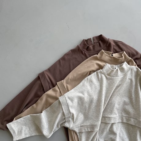 【nokcha original】layered tee/3colors_nt1068