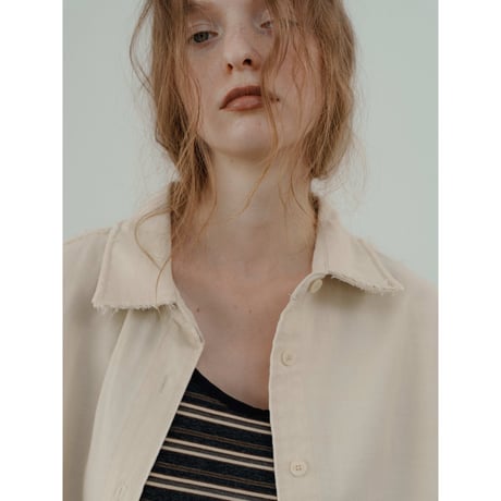 【 RESTOCK 】 - AUTHENTIC series - vintage like over washed shirt/écru_an0044