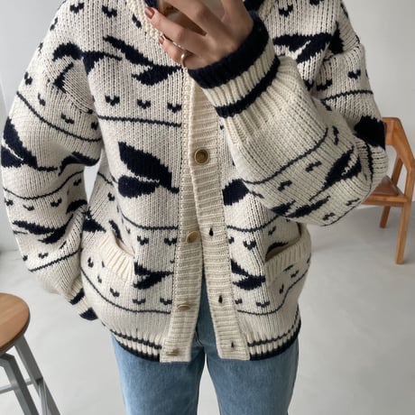 《予約販売》winter knit cardigan/2colors_nt1189