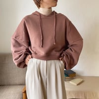 【nokcha original】label hood pullover/dark pink_nt0735